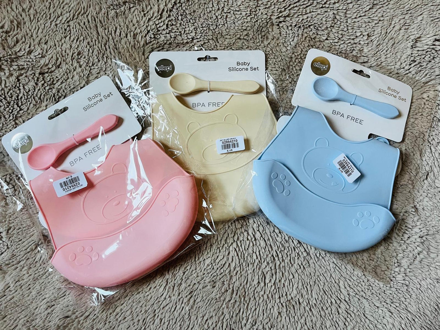 Set Bavetta in Silicone + Cucchiaino – Ellepi (BPA Free)